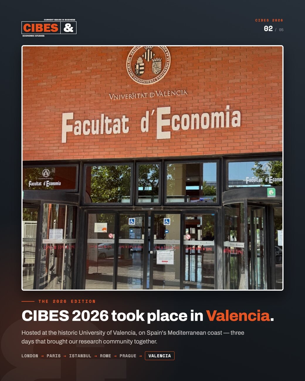 CIBES social — Valencia venue